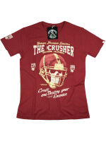 Yakuza Premium T-Shirt Shirt The Crusher Rot Für Herren Totenkopf Football  5043