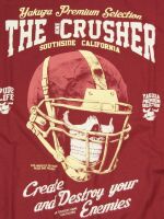Yakuza Premium T-Shirt Shirt The Crusher Rot Für Herren Totenkopf Football  5043