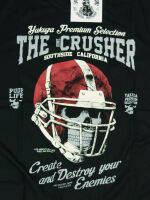 Yakuza Premium T-Shirt Shirt The Crusher Schwarz Football Totenkopf Herren 5044