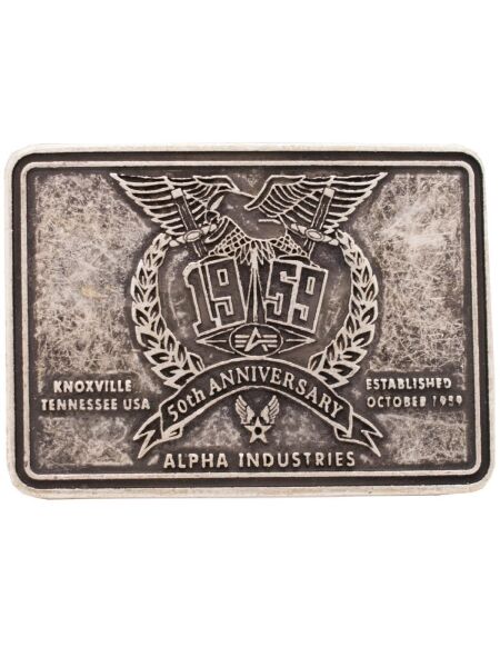 Alpha Industries Gürtelschnalle Beltbuckle Metall 50th Anniversary