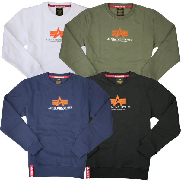 Alpha Industries Herren Basic Sweater Rubber 178302RB Sweatshirt Farbauswahl