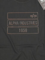 Alpha Industries Herren T-Shirt 2 Tone Rubber T Schwarz...