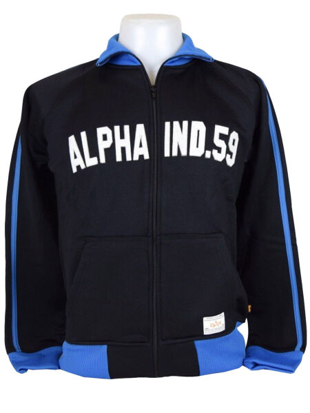 Alpha Industries Trainer Jacke Sportjacke Heritage Schwarz | Blau | Weiß 6011