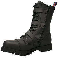 Alpha Rangers 10-loch Boot Schwarz Ranger Unisex  Schnallen Buckles Gothic 5060 EU 37