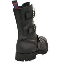 Alpha Rangers 10-loch Boot Schwarz Ranger Unisex  Schnallen Buckles Gothic 5060 EU 37